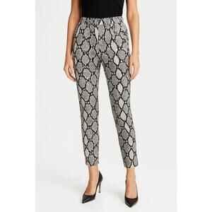 ALC Pants‎ Womens Size 0 Black White Slim Fit Snake Print Elastic Waistband